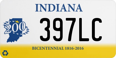 IN license plate 397LC