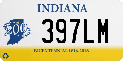 IN license plate 397LM