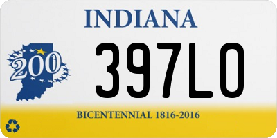 IN license plate 397LO