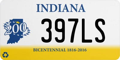 IN license plate 397LS