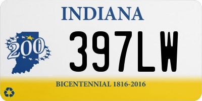 IN license plate 397LW