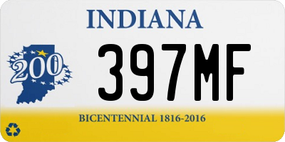 IN license plate 397MF