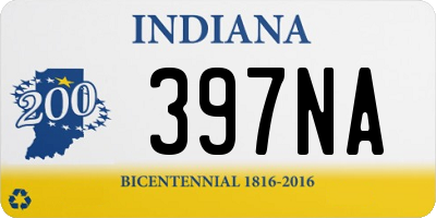 IN license plate 397NA