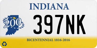 IN license plate 397NK