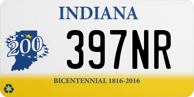 IN license plate 397NR