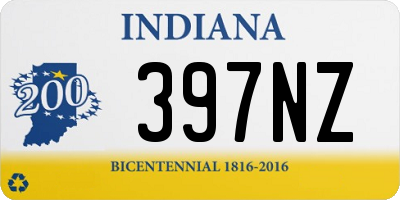 IN license plate 397NZ