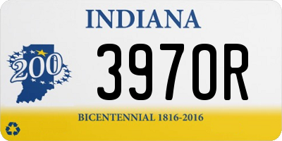 IN license plate 397OR