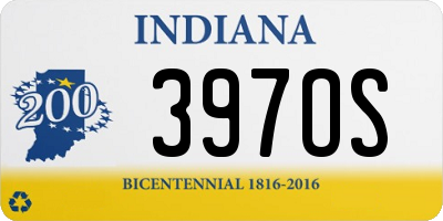 IN license plate 397OS