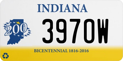 IN license plate 397OW