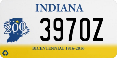 IN license plate 397OZ