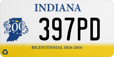 IN license plate 397PD