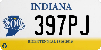 IN license plate 397PJ