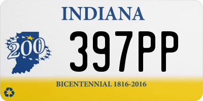 IN license plate 397PP