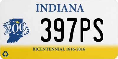 IN license plate 397PS