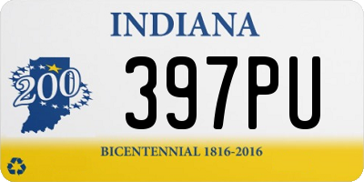 IN license plate 397PU