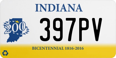 IN license plate 397PV