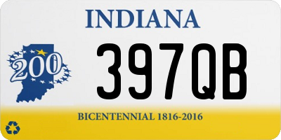 IN license plate 397QB