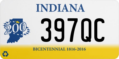 IN license plate 397QC