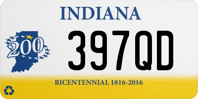 IN license plate 397QD