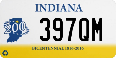 IN license plate 397QM