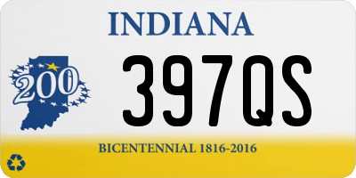 IN license plate 397QS