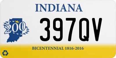 IN license plate 397QV