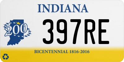 IN license plate 397RE