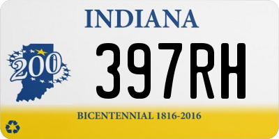 IN license plate 397RH