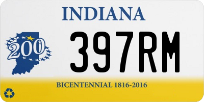 IN license plate 397RM