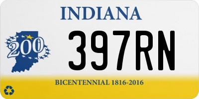 IN license plate 397RN