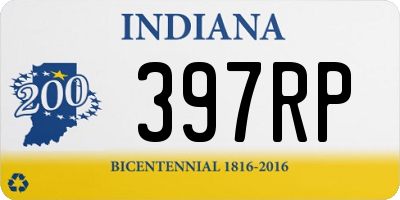 IN license plate 397RP