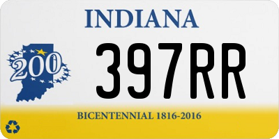 IN license plate 397RR