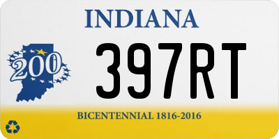 IN license plate 397RT