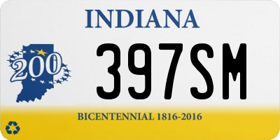 IN license plate 397SM