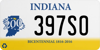 IN license plate 397SO