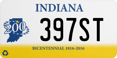 IN license plate 397ST