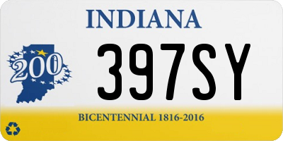 IN license plate 397SY