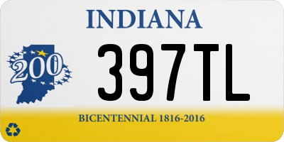 IN license plate 397TL