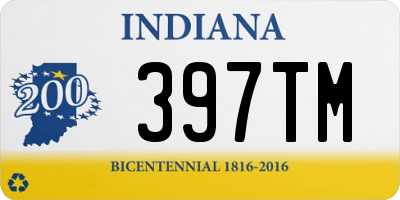 IN license plate 397TM