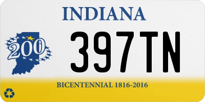 IN license plate 397TN