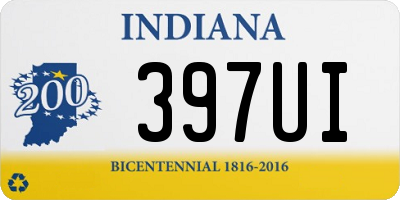 IN license plate 397UI