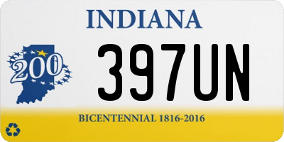 IN license plate 397UN