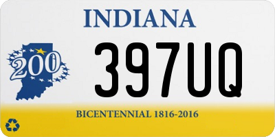 IN license plate 397UQ