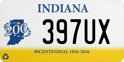 IN license plate 397UX