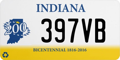 IN license plate 397VB