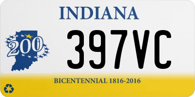 IN license plate 397VC