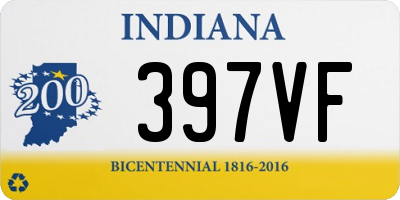 IN license plate 397VF
