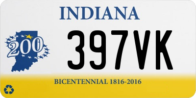 IN license plate 397VK