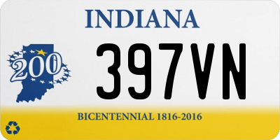 IN license plate 397VN