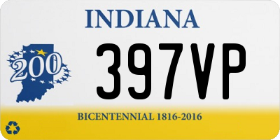 IN license plate 397VP